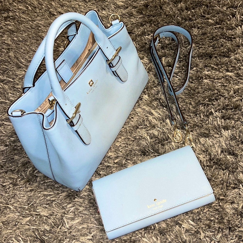 Kate Spade Small Satchel with matching Clutch .